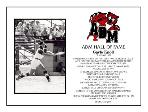 ADM Alumni Hall of Fame - Gayle Knoll