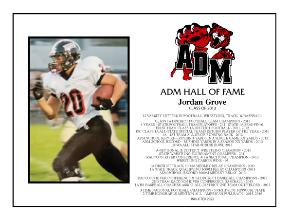Jordan Grove  - 2022 ADM Hall of Fame